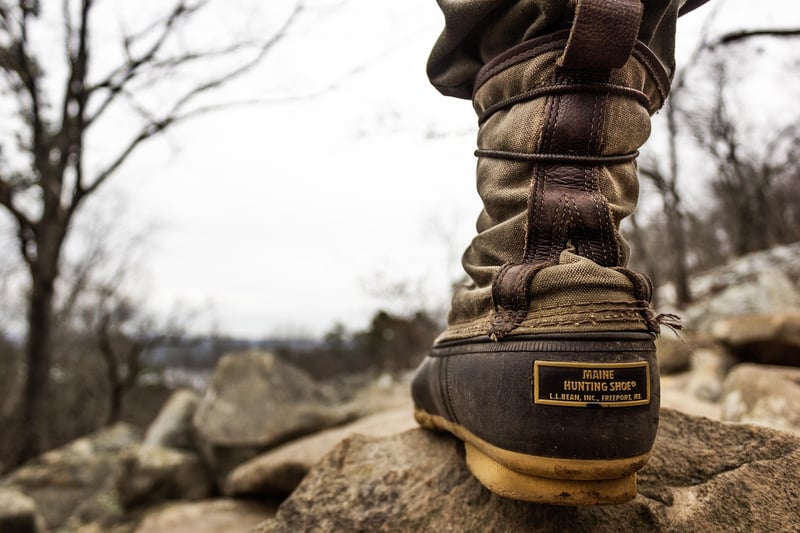 Hiking boots on a trail
